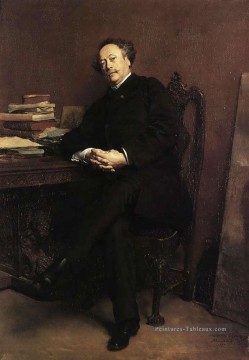  Alexandre Peintre - Portrait d’Alexandre Dumas Jr 1877 classiciste Jean Louis Ernest Meissonier